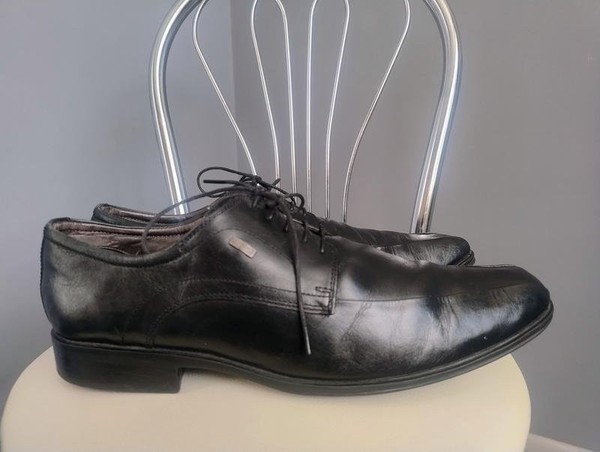Men Bugatti Heels Black Leather 46 #6AT6