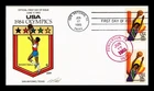 Dr Jim Stamps Collins Hand Painted Cachet 28c Airmail Olympic Basketball FDC