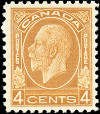 Canada Scott #198 MNH F-VF OG 4c 1932 King George V Medallion Stamp