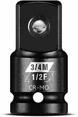 1/2 F To 3/4 M Impact Socket Adapter Cr-Mo Steel Exceeds ANSI Standards Square
