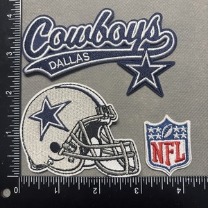 Lot 10 Patches Dallas Cowboys NFL - Brodés, à Repasser Ou à Coudre - 3,2 X 2,5 Pouces