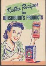 Washburn's Peas Garbanzos Lentils Barley Tested Recipes 1940s