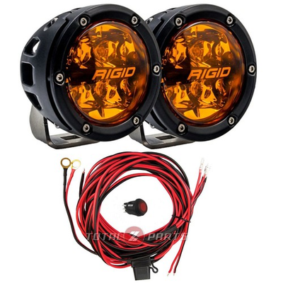 #ad Rigid® 360 Series Spot Amber PRO 4 inch LED Fog Driving Round Ditch Lights Pair $399.99