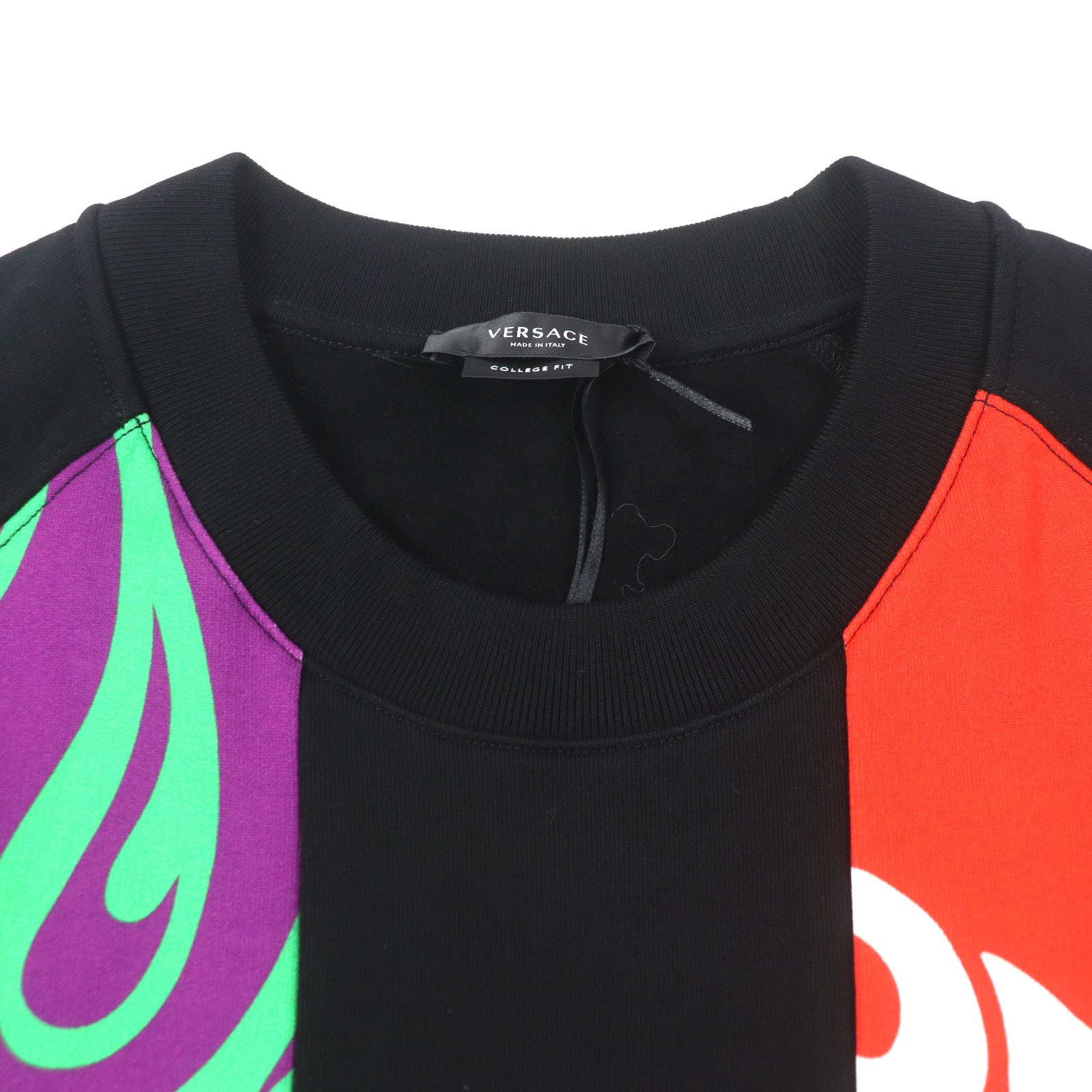 Pristine VERSACE sweat patchwork crew neck pullov… - image 2