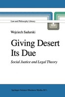 Wojciech Sadurski | Giving Desert Its Due | Buch | Englisch (1985) | Xii