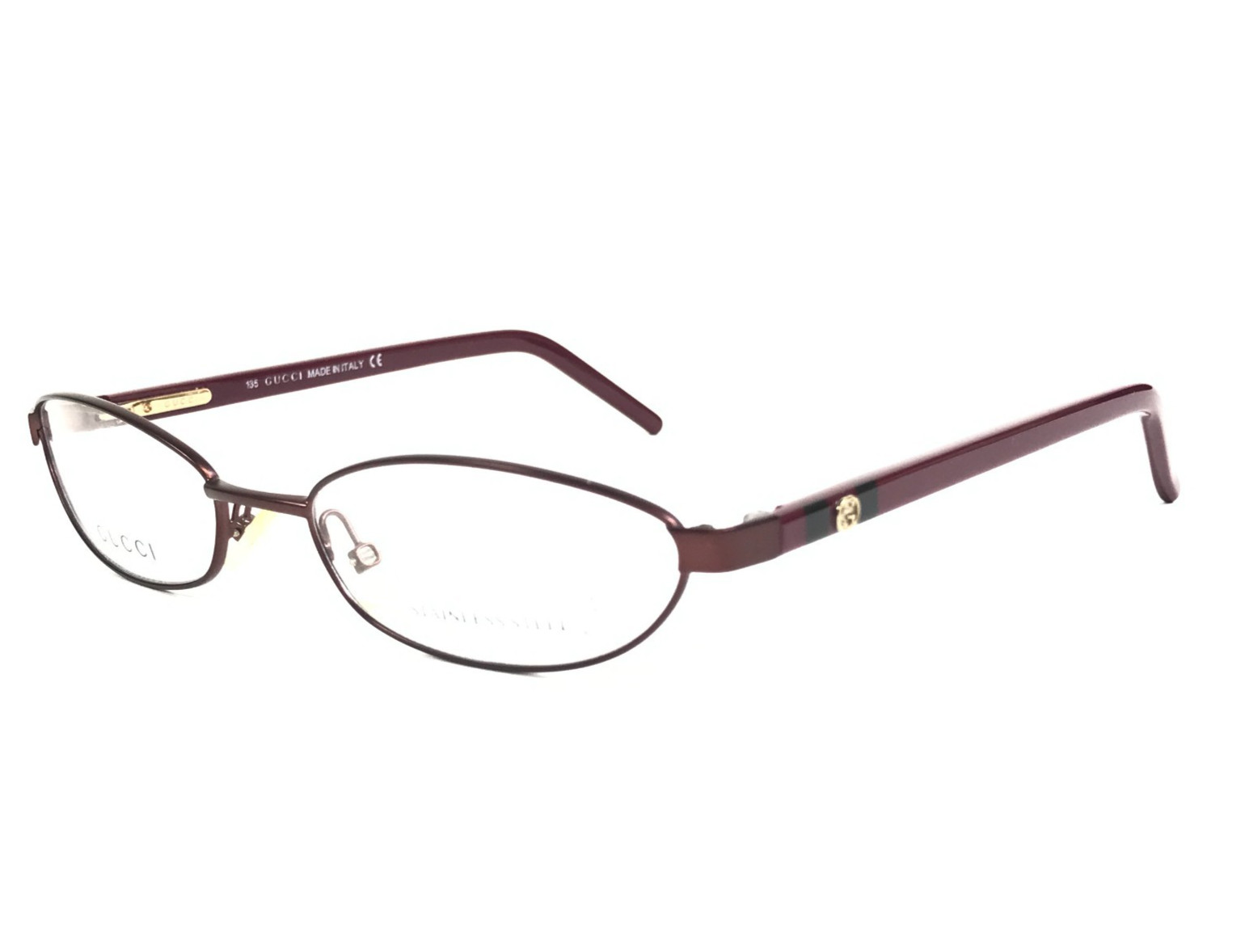 Gucci Petite Eyeglasses Frames GG2732 23E Burgundy Oval Wire Rim 50-17-135 20690₽