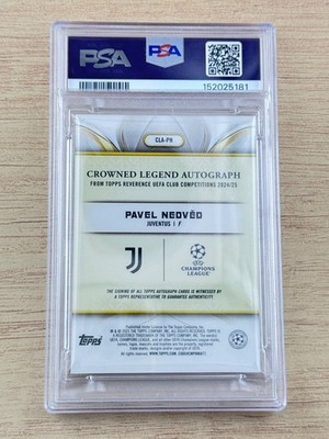 PSA 10 Pavel Nedved 2024-25 Topps Reverence Crowned Legends Auto 