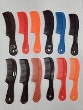 Vintage Unbreakable 6 Plastic Comb Lot of 12 USA Made Solid Handle