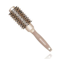 Round Barrel Anti-Static Hair Brush with Boar Bristles, Nano Thermal Ceramic Ion