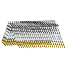 21 Degree Framing Nails 1000 Count, 2-Inch x .113" Ring Shank, Full Round Hea...