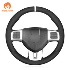 Mewant Suede Custom Steering Wheel Cover For Dodge Dart 13-16