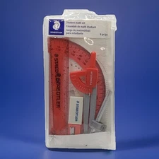 Staedtler Student Math Set 6/PC Protractor/Compass/Ruler Office School Home