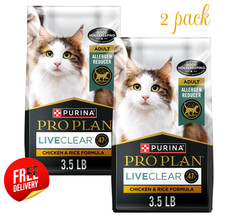 Purina Pro Plan LiveClear Chicken Rice Dry Cat Food 3.5 lb 2 Pack