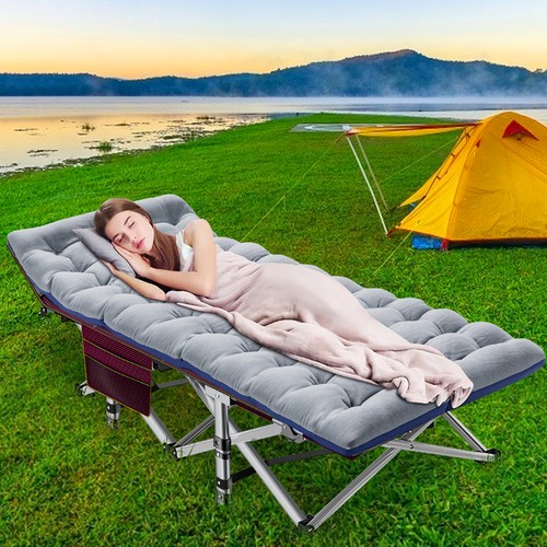 NAIZEA Campingbett für Erwachsene strapazierfähige bequeme Militärmatratze Wiege & Tasche - Bild 16 von 18