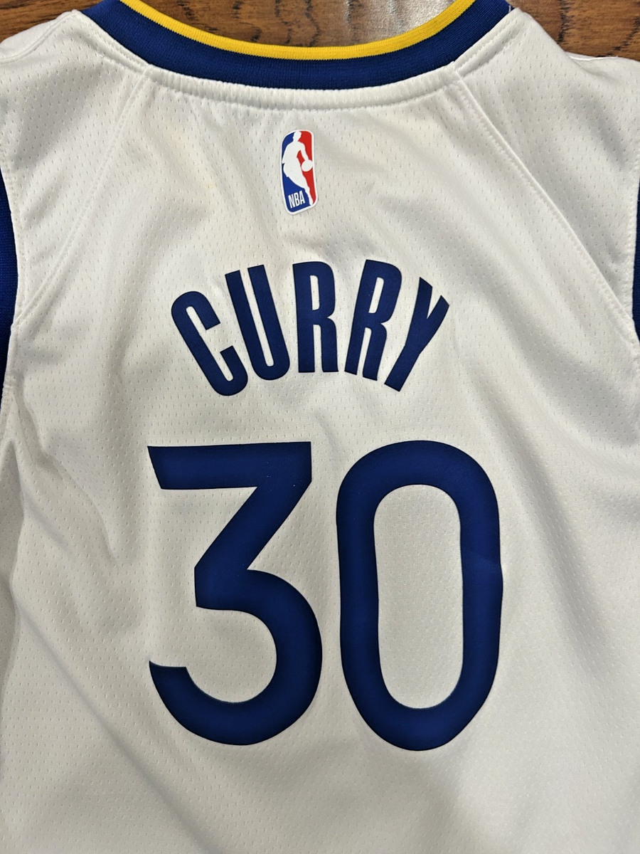 Golden State Warriors Stephen Curry #30 White Nike Swingman Youth