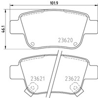 Hella Pagid Bremsbelagsatz Scheibenbremse 8DB 355 017-331 FüR Avensis Toyota 3