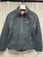 L.L. Bean JACKET Women Small Sherpa Fleece Blue mountain pile LL bean