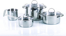 Allegro Batteria 7 Pz in Acciaio Inox: Pentola 22Cm, Cass. 2 M. 20 Cm, Cass. 1 M