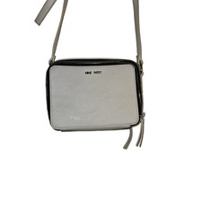 NINE WEST Small Winter White Leather Crossbody Travel Shoulder Strap Purse 