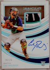 /25 Cal Raleigh Mariners 2022 Panini Immaculate  Holo Silver AUTO RC Patch SP