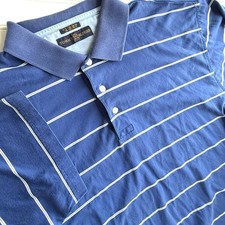Tommy Hilfiger Golf Polo Shirt VINTAGE Mens XL Short Sleeve 100 COTTON Striped