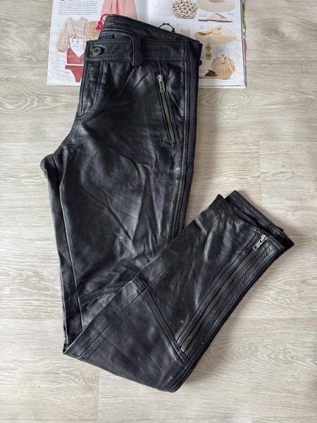 Women Gestuz Trousers Black Leather M