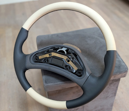 NEW LEATHER STEERING WHEEL for 1994 2001 Fiat Ducato Peugeot Boxer Citroen Jump