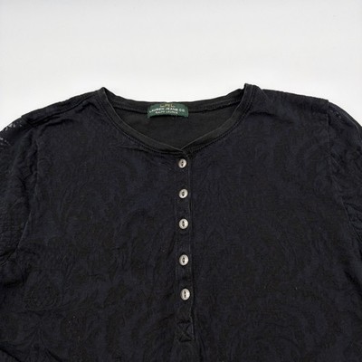 Ralph Lauren Jeans Co Henley Sweatshirt Women S Black & Blue
