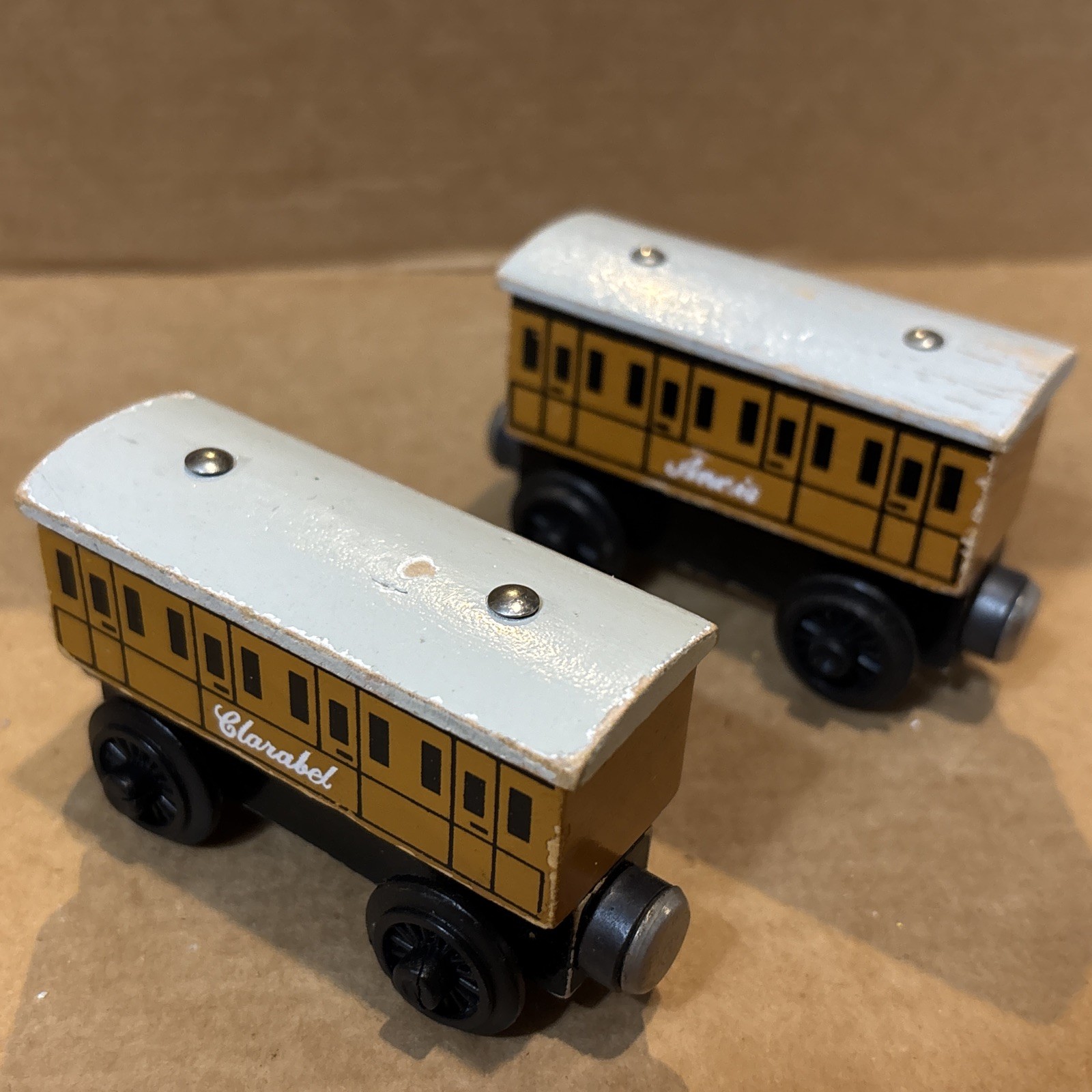 1994 Annie & Clarabel Coaches - Thomas & Friends Wooden Railway Train Tank Flat thumbnail 4