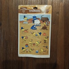 NEW VTG 1965 Peanuts SNOOPY Thanksgiving Holiday Stickers Hallmark 4 Sheets ZA1