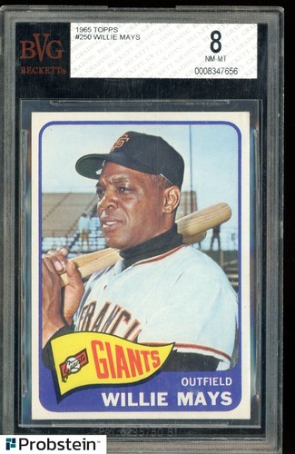 1965 Topps #250 Willie Mays San Francisco Giants HOF BVG 8 " LOOKS MINT "