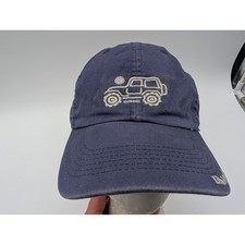 Life Is Good Navy Blue Cotton Adjustable Hat Embroidered Off Road Vehicle Jeep