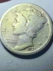 1925-S Mercury Dime - Actual 90% Silver Coin  Clean date and mint mark