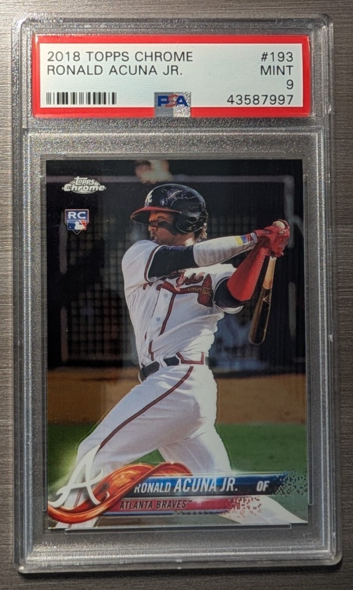 2018 Topps Chrome Ronald Acuna Jr. #193 PSA 9 Rookie