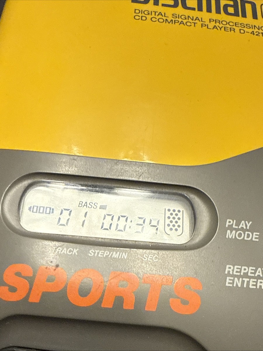 Vintage Sony Sports Discman ESP CD Player D-421SP WORKING (READ