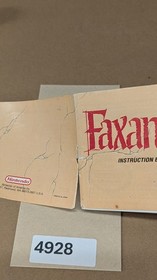 Faxanadu - Nintendo NES- Manual Only **NO GAME *Damaged*