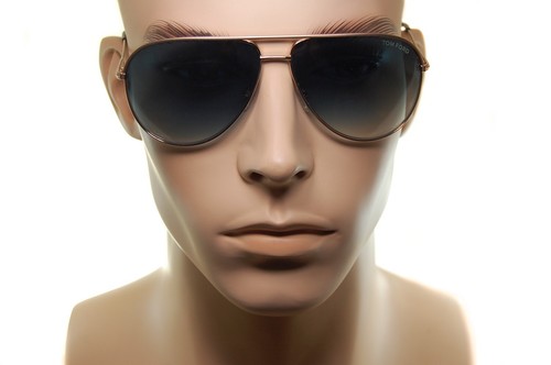 Tom Ford Erin Herren Pilot Sonnenbrille TF466 29P 61mm Matt Rotgold Blau Sehr - Bild 5 von 14