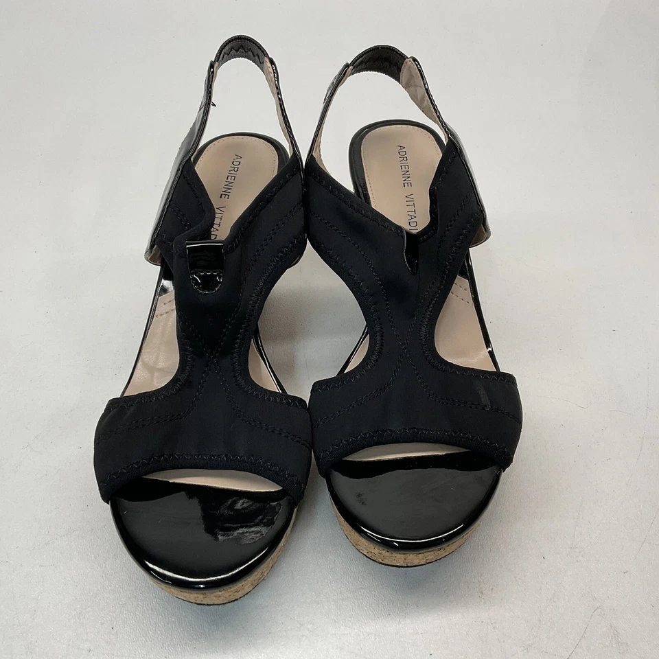 Zapatos de mujer ADRIENNE VITTADINI Carinea corcho cuña negro 7 Foto 2 de 4