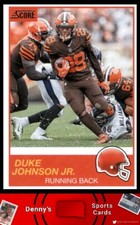 2019 Score #105 Duke Johnson Jr. Cleveland Browns Football Card