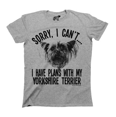 T-Shirt Sorry I Have Plans With My Yorkshire Terrier Hund Herren Damen Hunde Geschenk