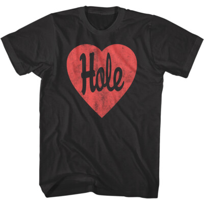 Hole Vintage Heart Logo Men's T Shirt Courtney Love Rock Hole Vintage Heart Logo Men's T Shirt Courtney Love Rock