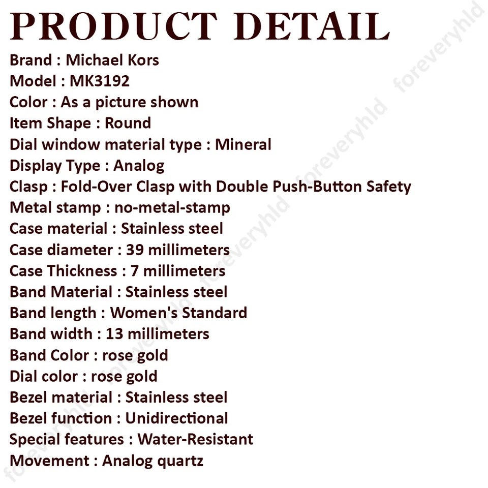 Michael Kors MK3192 Darci Rose Gold Tone Stainless Steel Bracelet Women's Watch - image 2 of 4