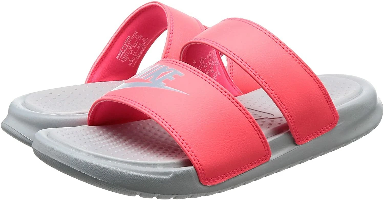 Nike Donna Benassi Duo Ultra Slide Rosso Solare Grigio Lupo 819717 604