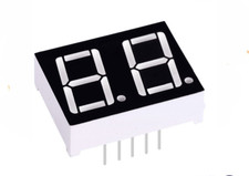 DISPLAY LED BLU 7 segmenti  doppia cifra da 0.4 pollici  2 cifre anodo comune