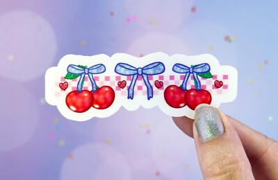 Cherry Sticker Vinyl Decal Water Bottle Laptop Phone Journaling 3 Inch