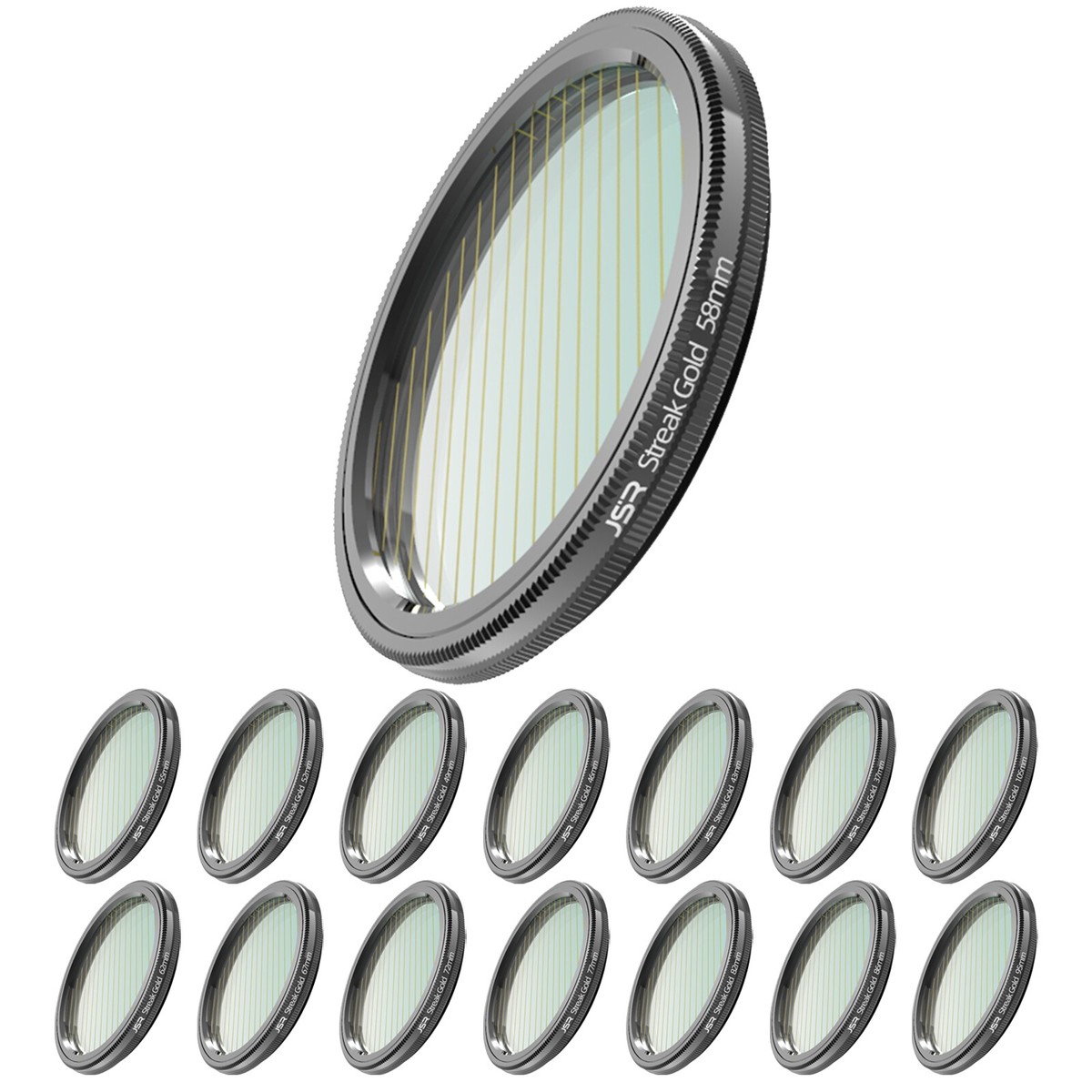 Optical Glass Gold Streak Anamorphic Special Effects Lens Filter for DSLR  Camera