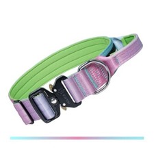 Premium Gradient Dog Collar with Handle Thick Dog Collar Adjustable Dog Colla...