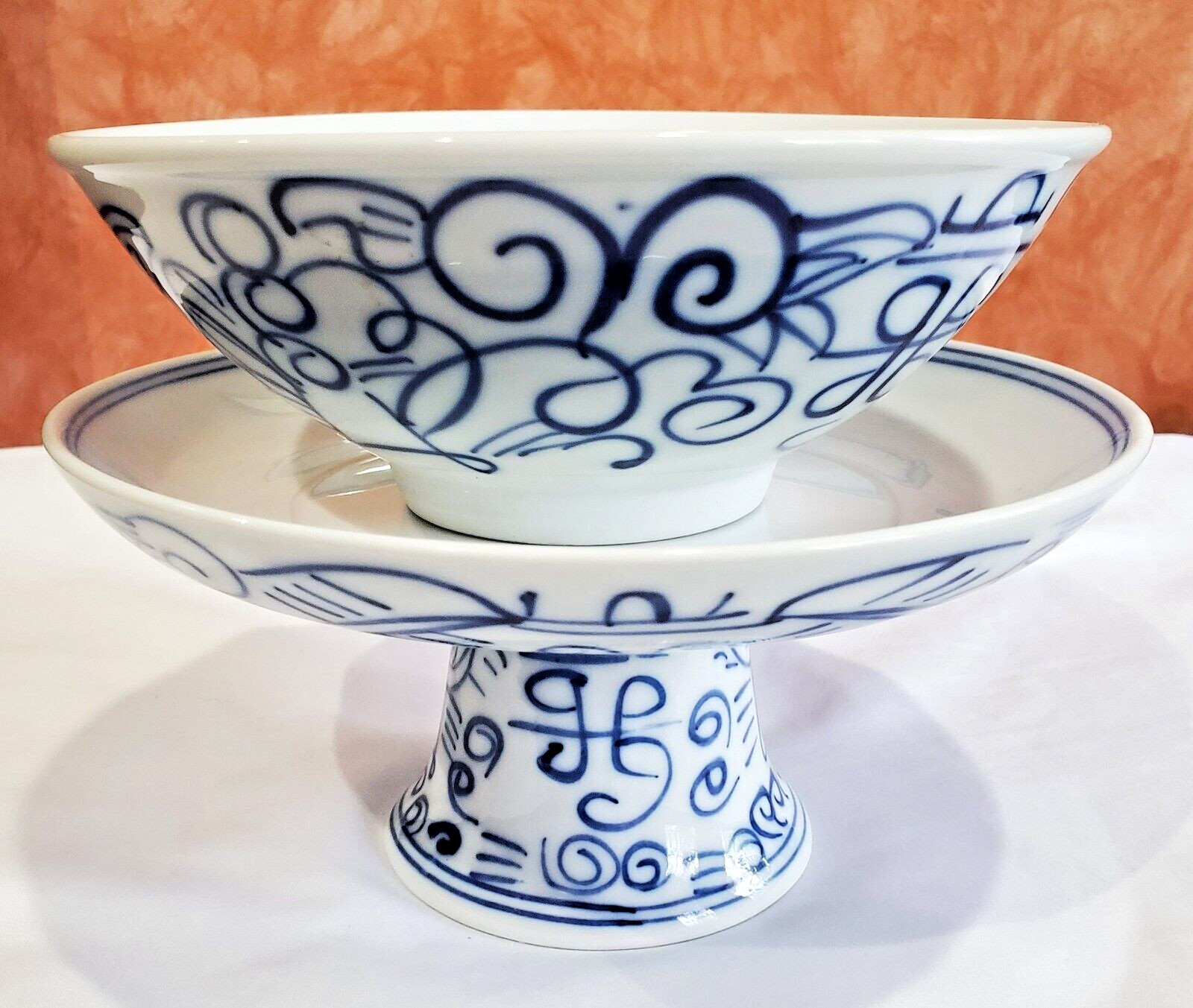 Chinese DOUBLE HAPPINESS Bowl and Open Compote Canton Express Bentson West