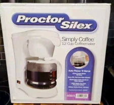 NIB Proctor Silex Simply Coffeemaker 12-Cup White Model #46801 