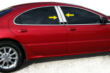 Fit1993-1998 Chrysler Concorde 4pc Pillar Post Trim Stainless Steel Molding